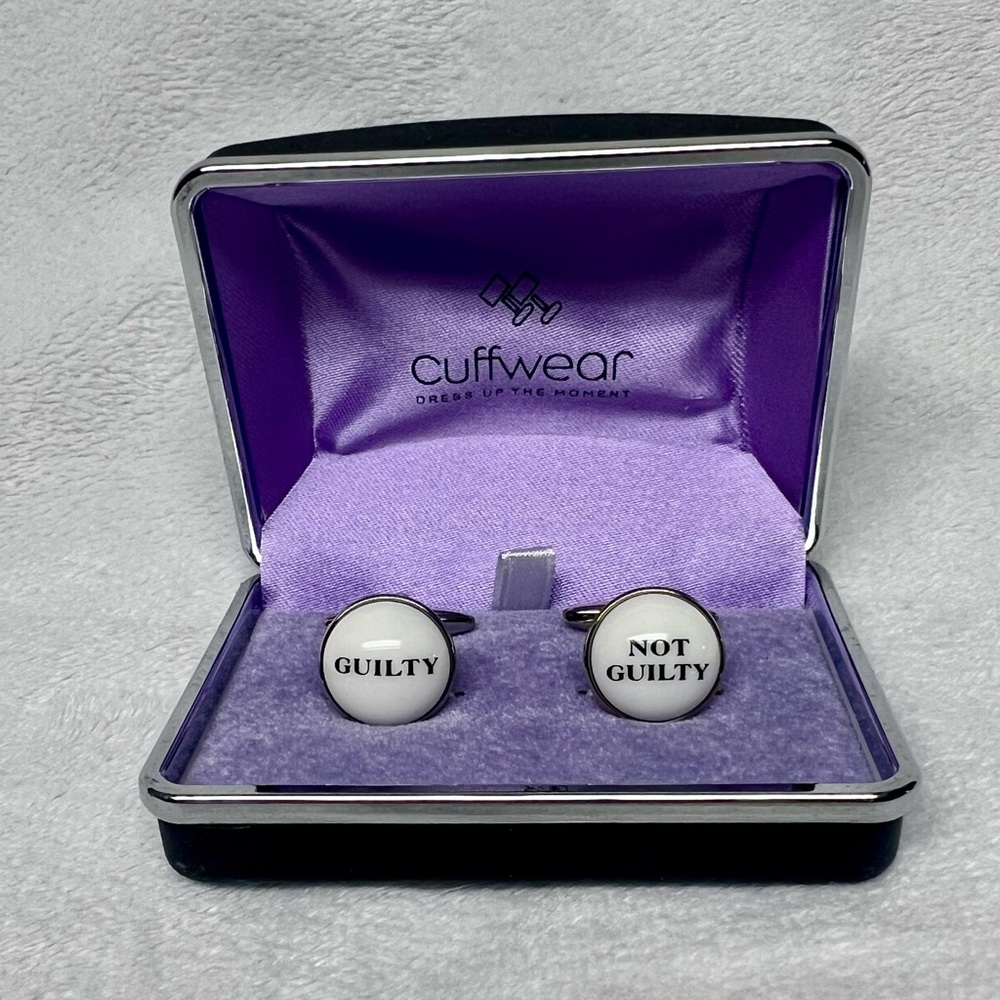 White and Black Cuff Links